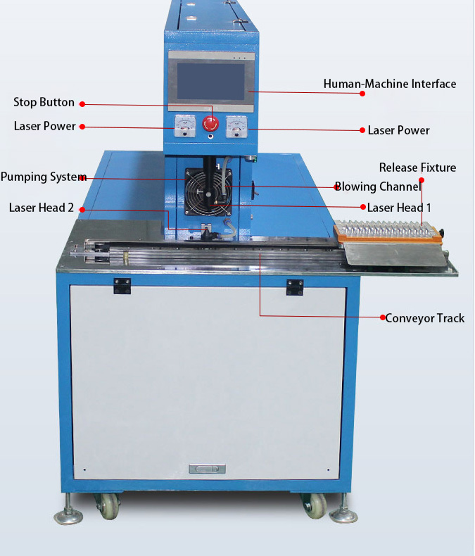 Electric Slide Table CO₂ Laser Wire Stripping Machine CLS60-D Elektrisk skyvebord CO₂ lasertrådstrippemaskin CLS60-D