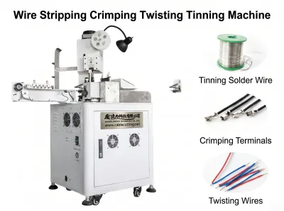 Automatisk ensidig kabelkrimping, stripping og tinning maskin WPM-151T