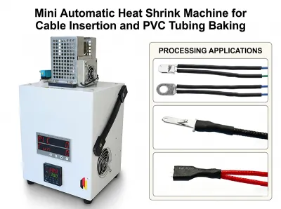 Mini automatisk varmekrympemaskin for kabelinnføring og PVC-slangebaking JW-HST-05B