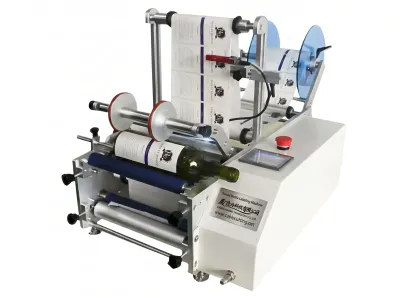 Halvautomatisk runde flaskeetiketteringsmaskin WPM-7160