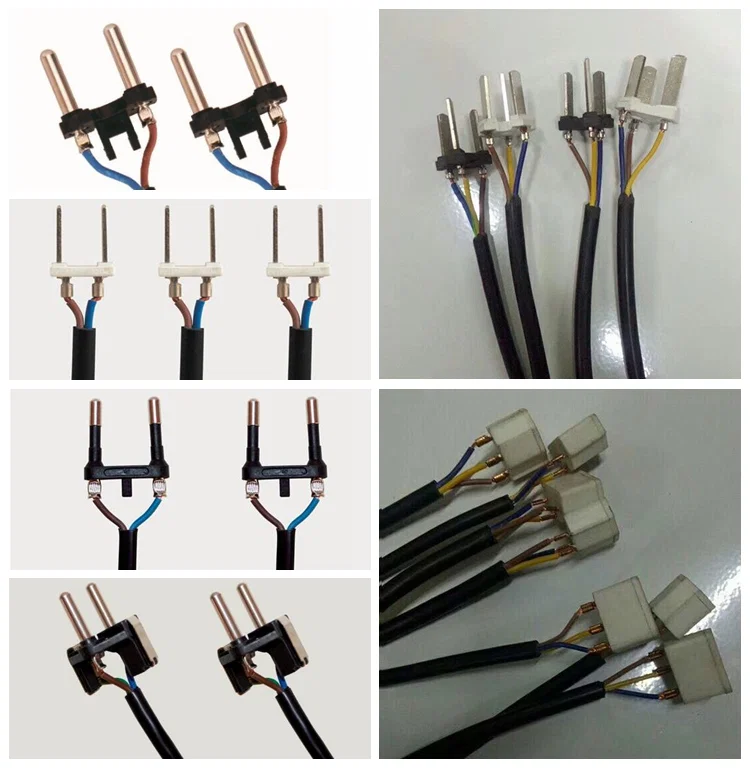 Full Automatic Us Power Cord Making Machine, Eu Plug Power Cord Cable Making Machine, Power Cable Cutting Stripping Crimping Machine 