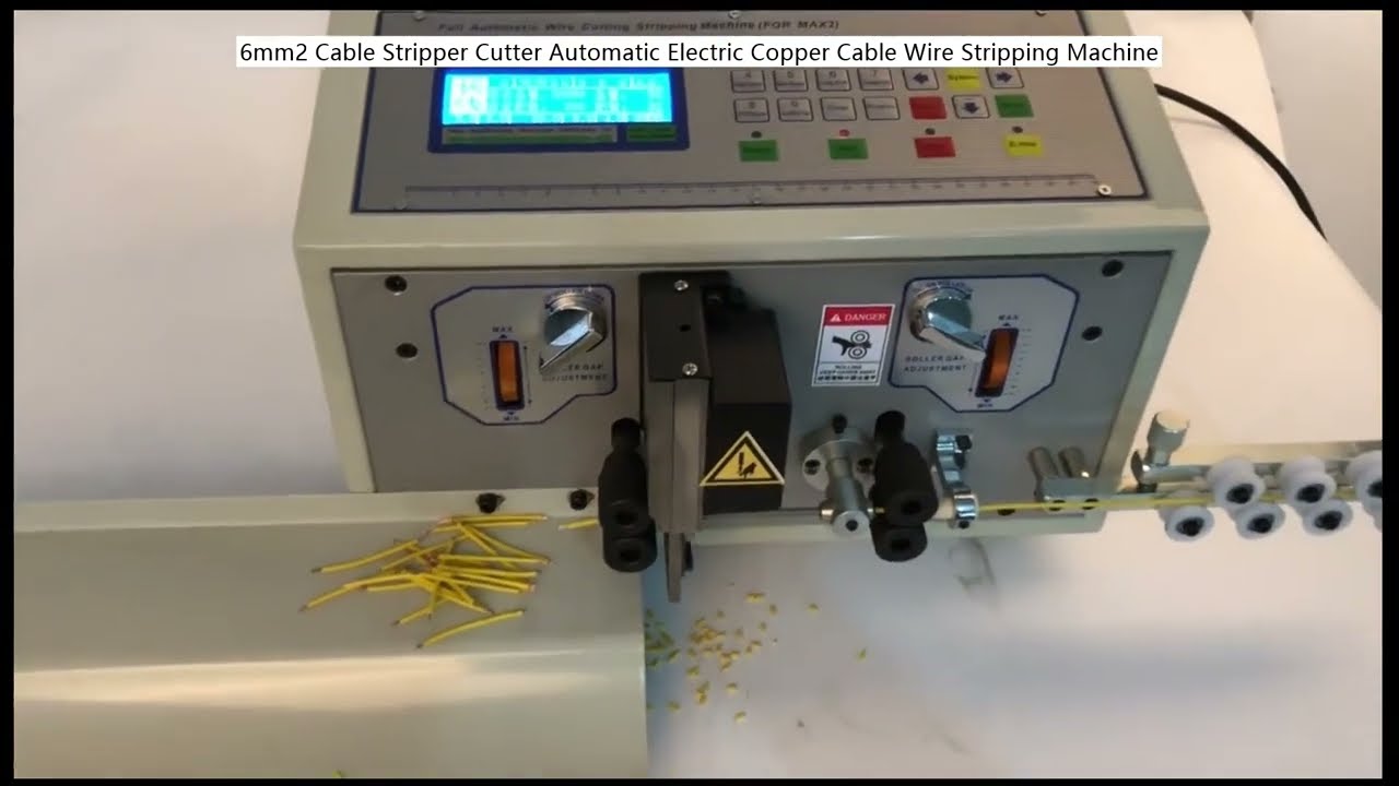 Automatisk kabelstripper og kutter for 6mm² kobberkabel
