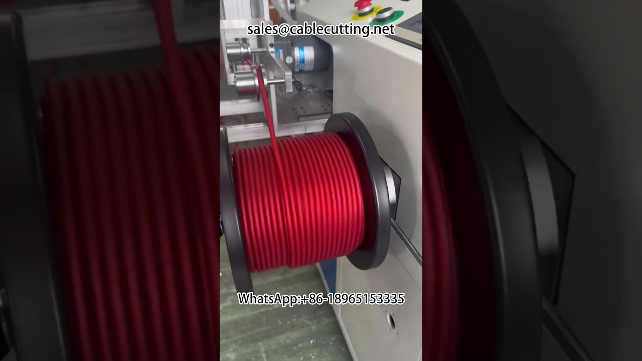 Automatic metre counting, lining up, cutting, winding machine #wire winding machine #wire processing