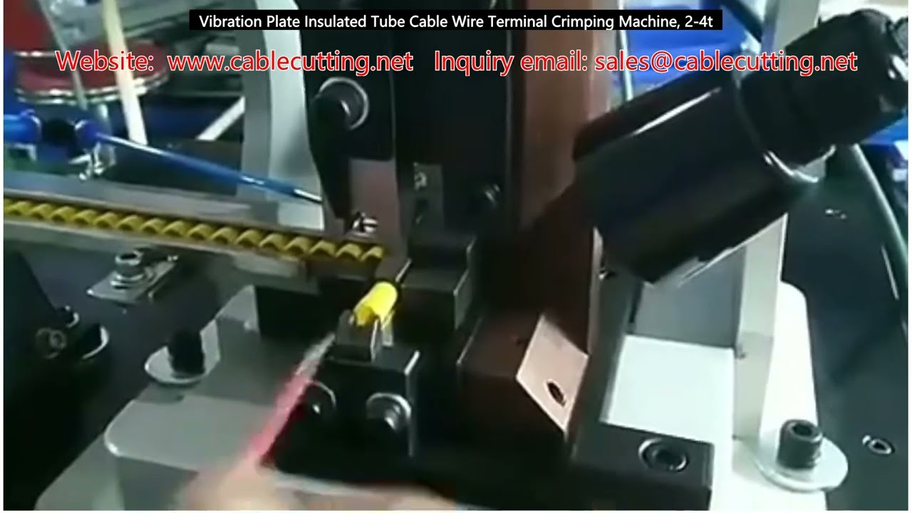 Vibration Plate Insulated Tube Cable Wire Terminal Crimping Machine, 2 4t