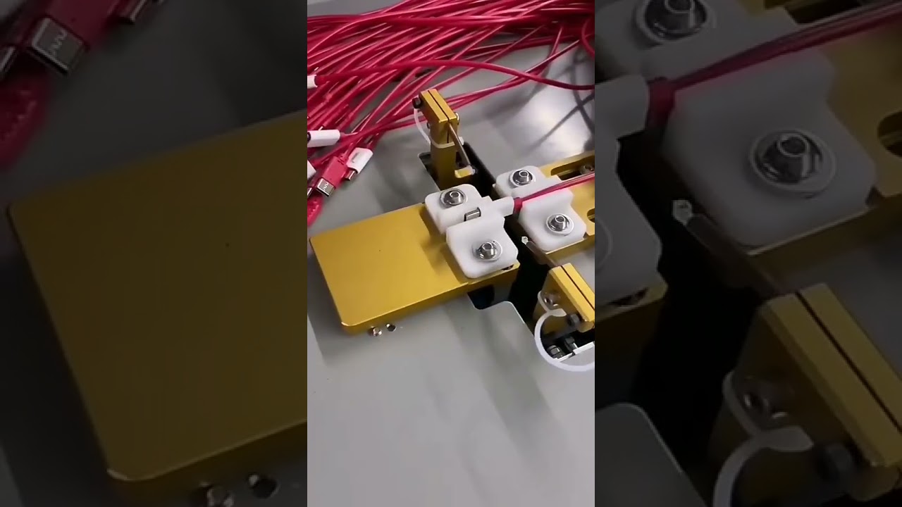 10-stasjoners automatisk USB-datakabelmaskin – Type-C plugg med limdispensering og kapsling