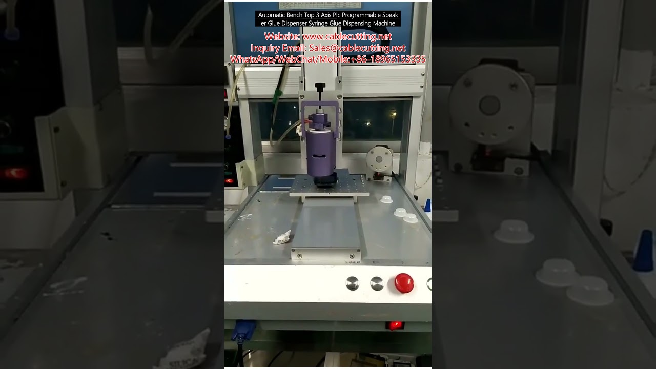 Automatic Bench Top 3 Axis Plc Programmable Speaker Glue Dispenser Syringe Glue Dispensing Machine