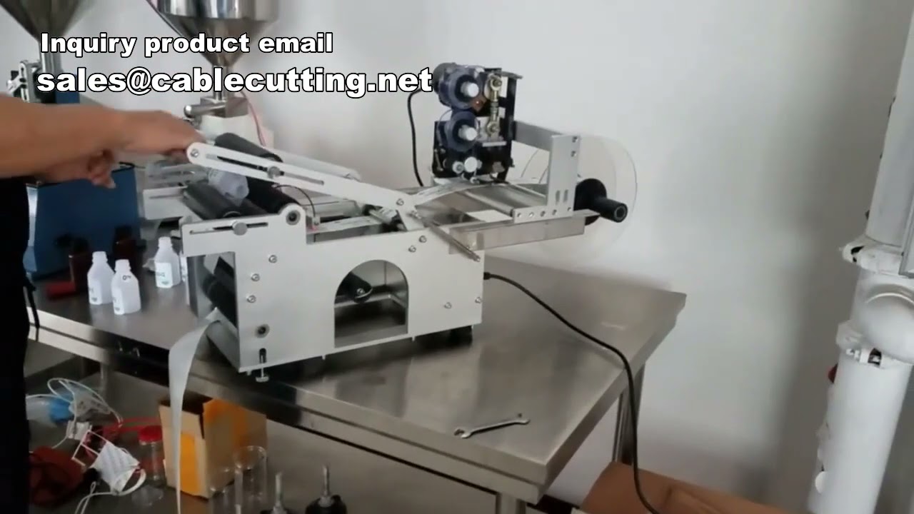Etiketteringsmaskin, Flatetiketteringsmaskin, Halvautomatisk Etiketteringsmaskin