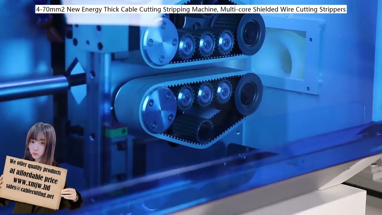 4 70mm2 New Energy Thick Cable Cutting Stripping Machine, Multi core Shielded Wire Cutting Strippers
