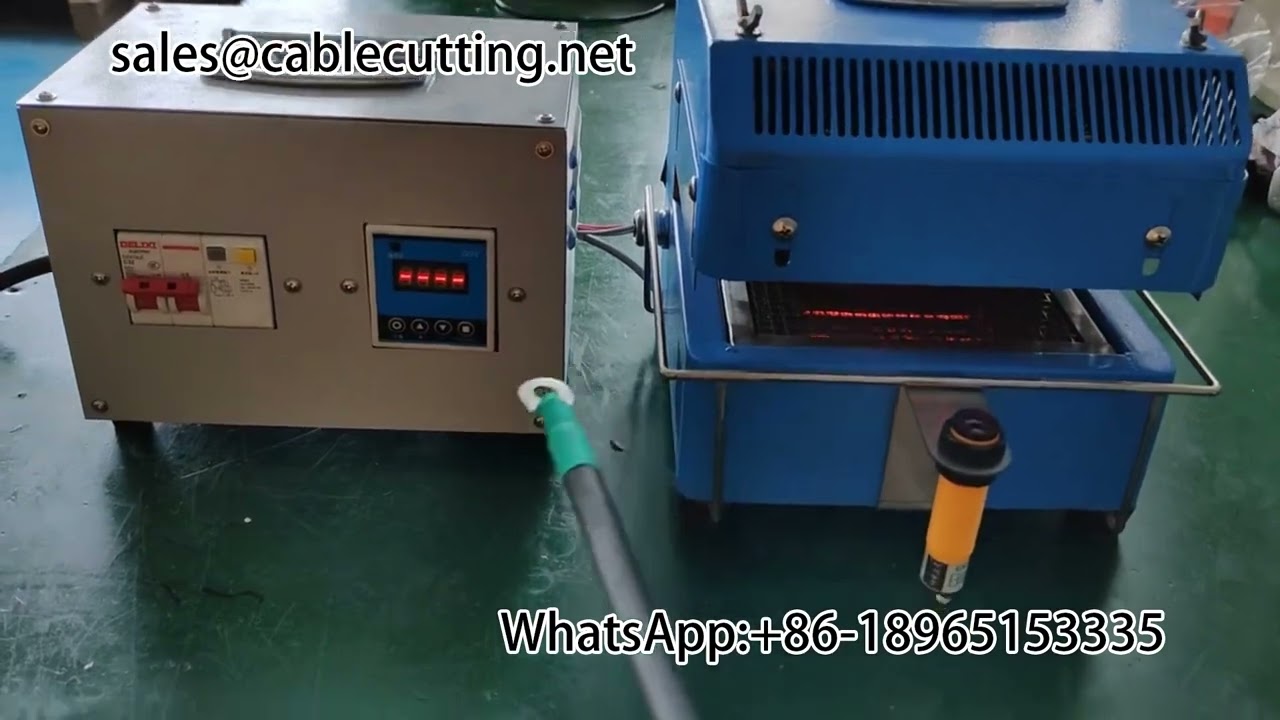 Baking heat shrink tubing stripping machine #wire harness equipment #heat shrink machine #heat shrin