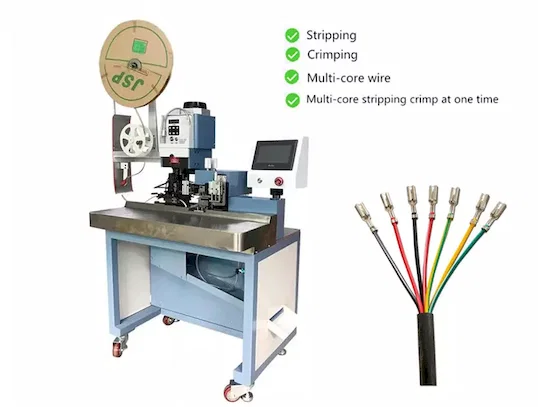 Multi-Kjerne Sheath Kabel Strip & Ferrule Crimp Maskin WPM-32 - Strippe- og krympemaskin